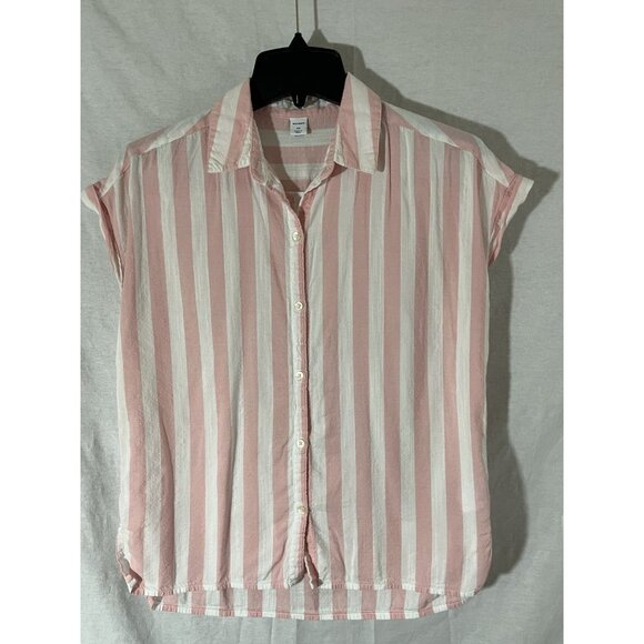 Old Navy Tops - Old Navy Women's Striped Short Sleeve XS Button Down Blouse
